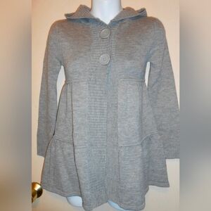 Take Out Kids Gray Hooded Cape Jacket
